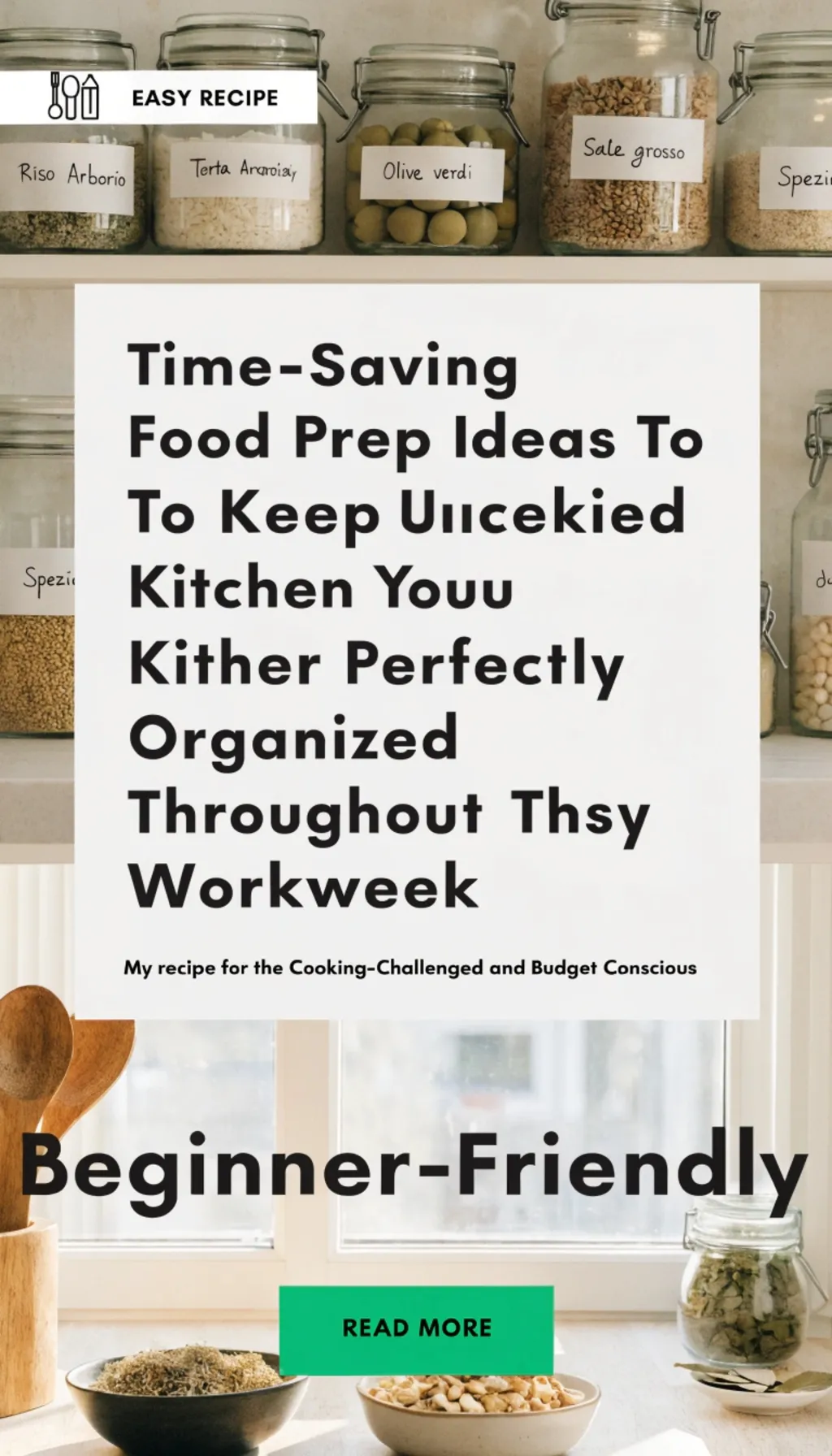 TIME-SAVING FOOD PREP IDEAS TO KEEP YOUR KITCHEN PERFECTLY ORGANIZED THROUGHOUT THE BUSY WORKWEEK TIME-SAVING FOOD PREP IDEAS TO KEEP YOUR KITCHEN PERFECTLY ORGANIZED THROUGHOUT THE BUSY WORKWEEK