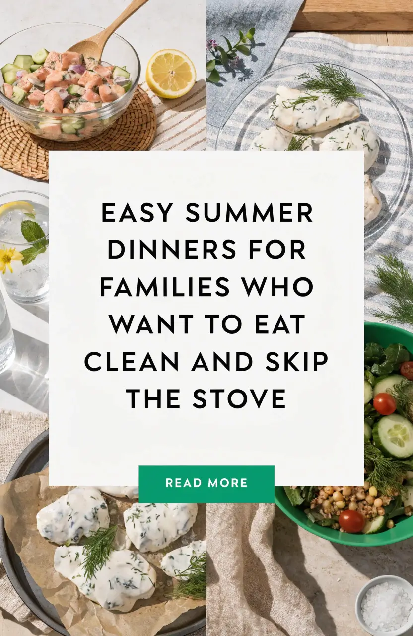 EASY SUMMER DINNERS FOR FAMILIES WHO WANT TO EAT CLEAN AND SKIP THE STOVE