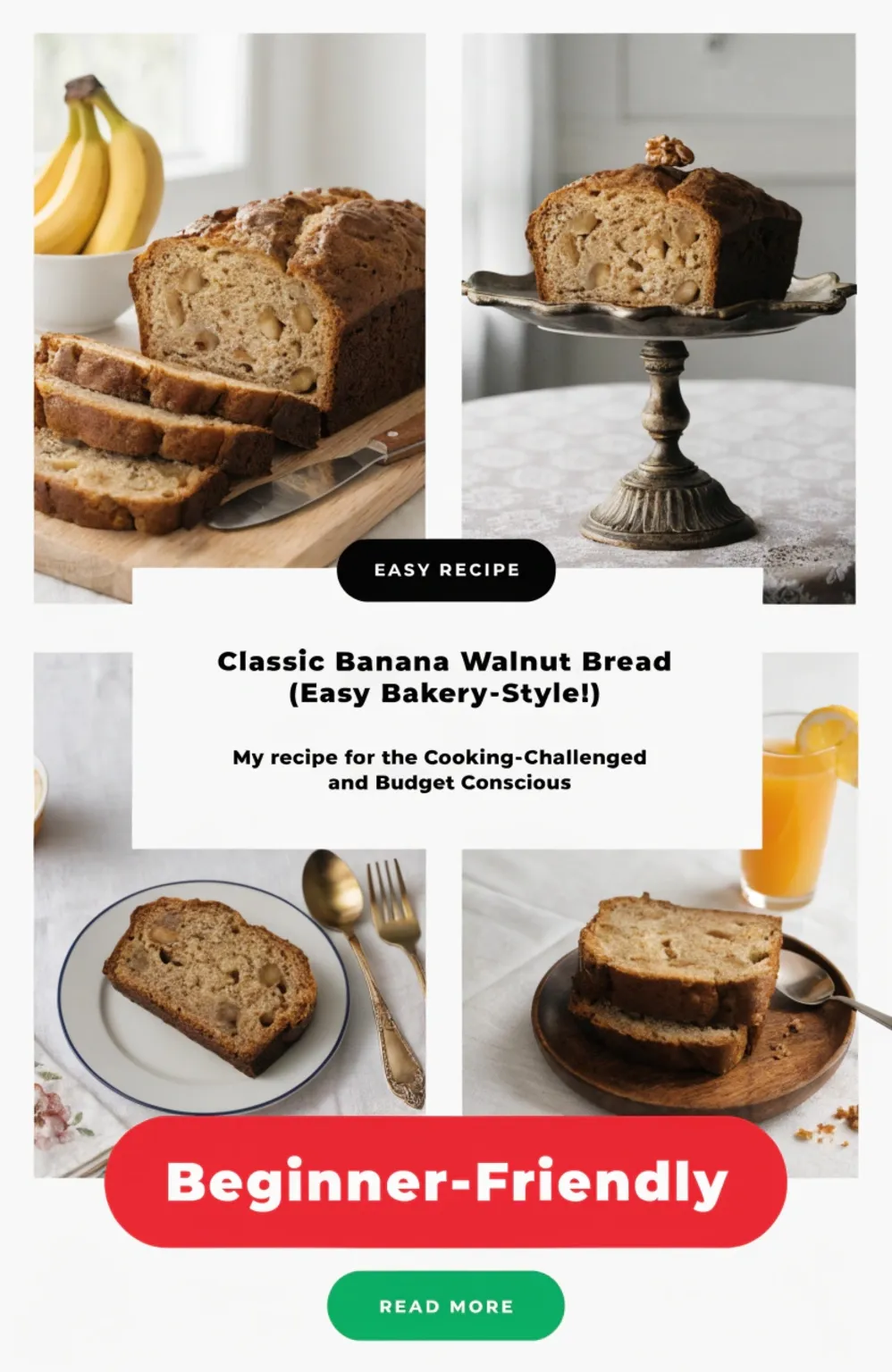 Classic Banana Walnut Bread (Easy Bakery-Style!)