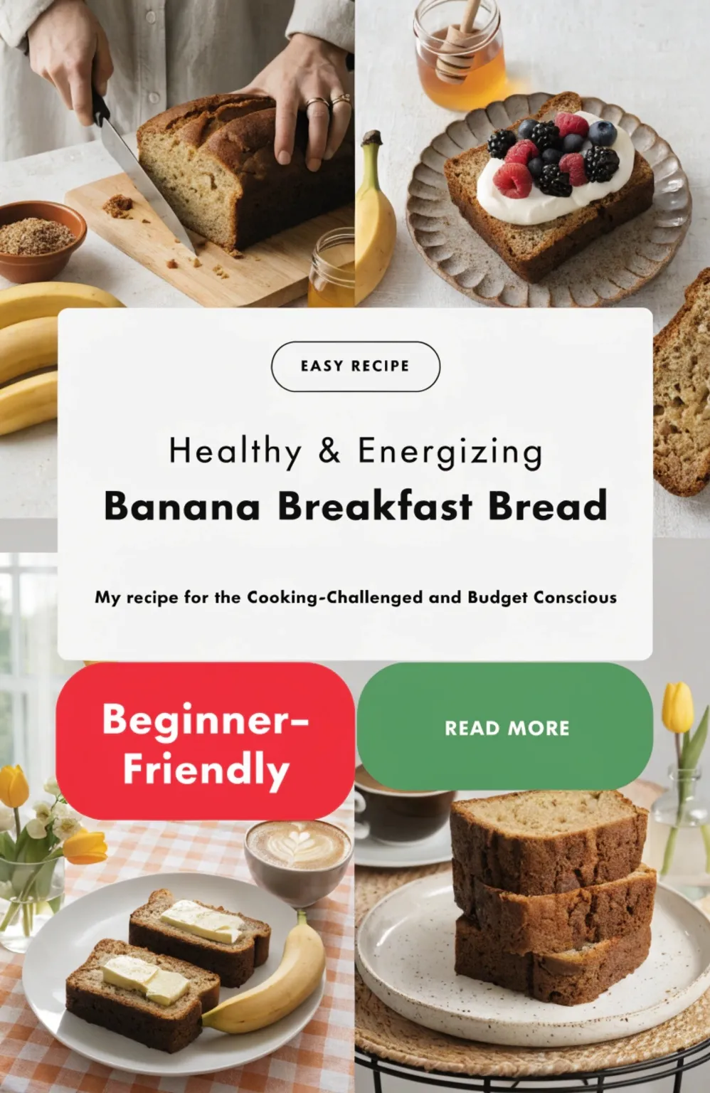Healthy & Energizing Banana Breakfast Bread