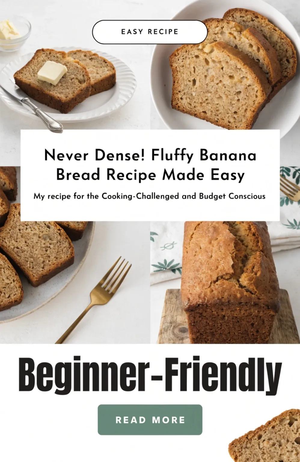 Never Dense! Fluffy Banana Bread Recipe Made Easy 1 Never Dense! Fluffy Banana Bread Recipe Made Easy