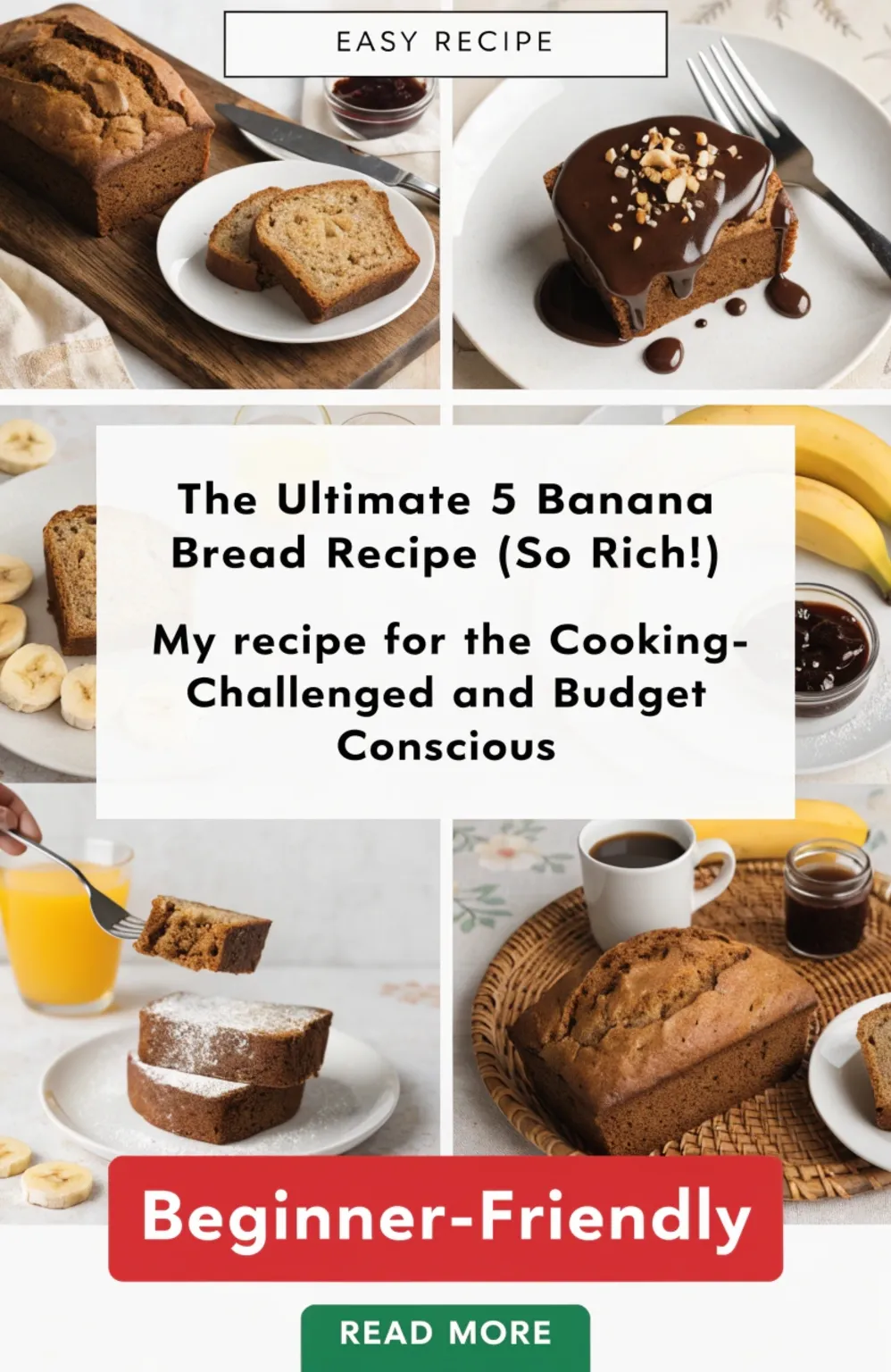 The Ultimate 5 Banana Bread Recipe (So Rich!)